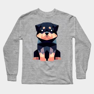 Geometric Rottweiler Puppy Long Sleeve T-Shirt